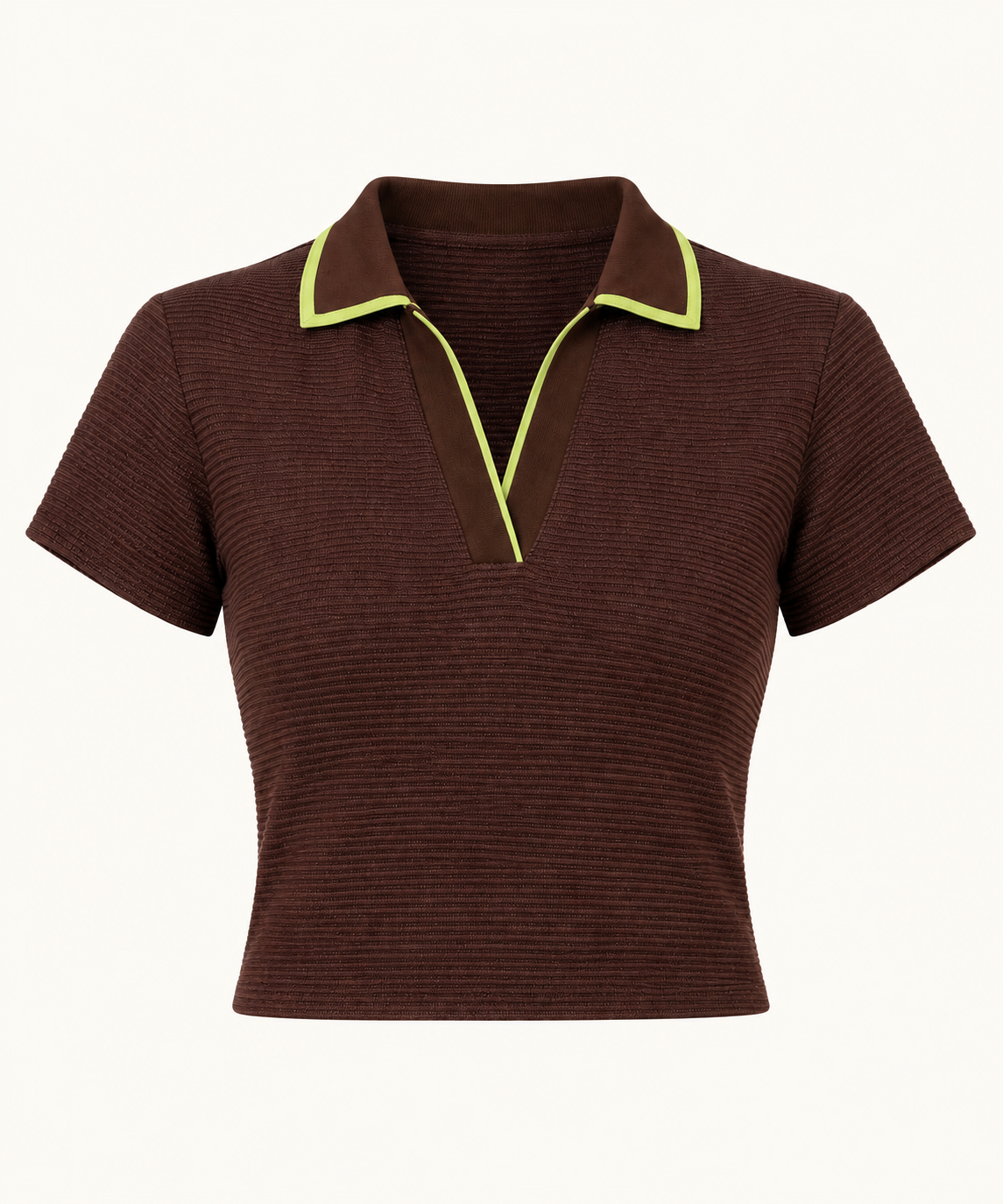 Camiseta cuello tejido