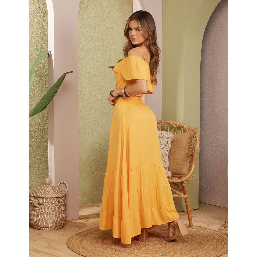 SET DE FALDA Y BLUSA CON BOLERO Y NIDO