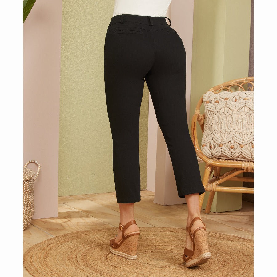 PANTALÓN TOBILLERO CON RIBETE EN POSTER