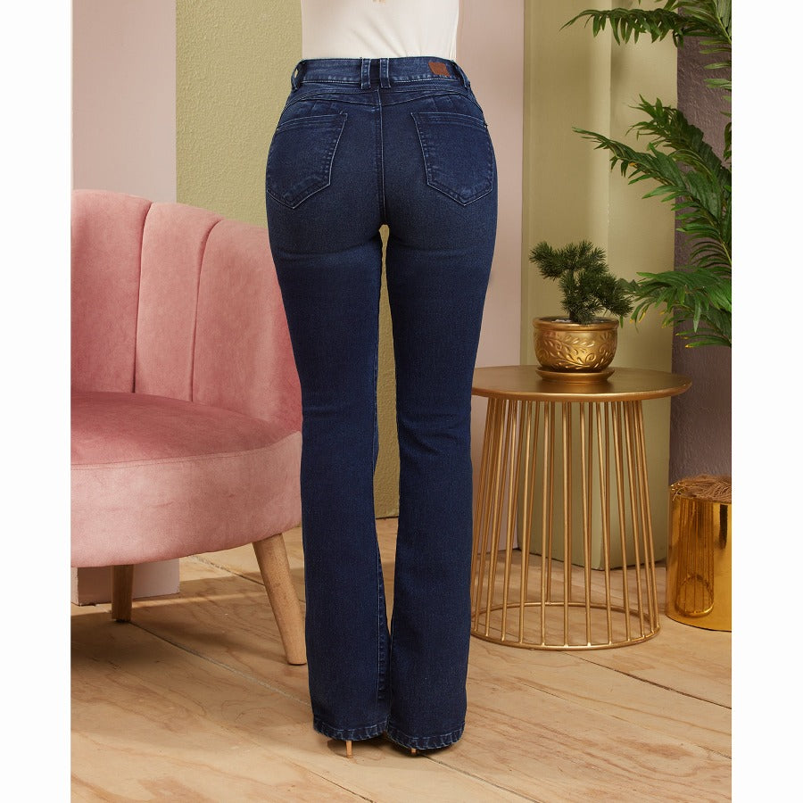 JEANS CON TACHES Y VISTA DIAGONAL
