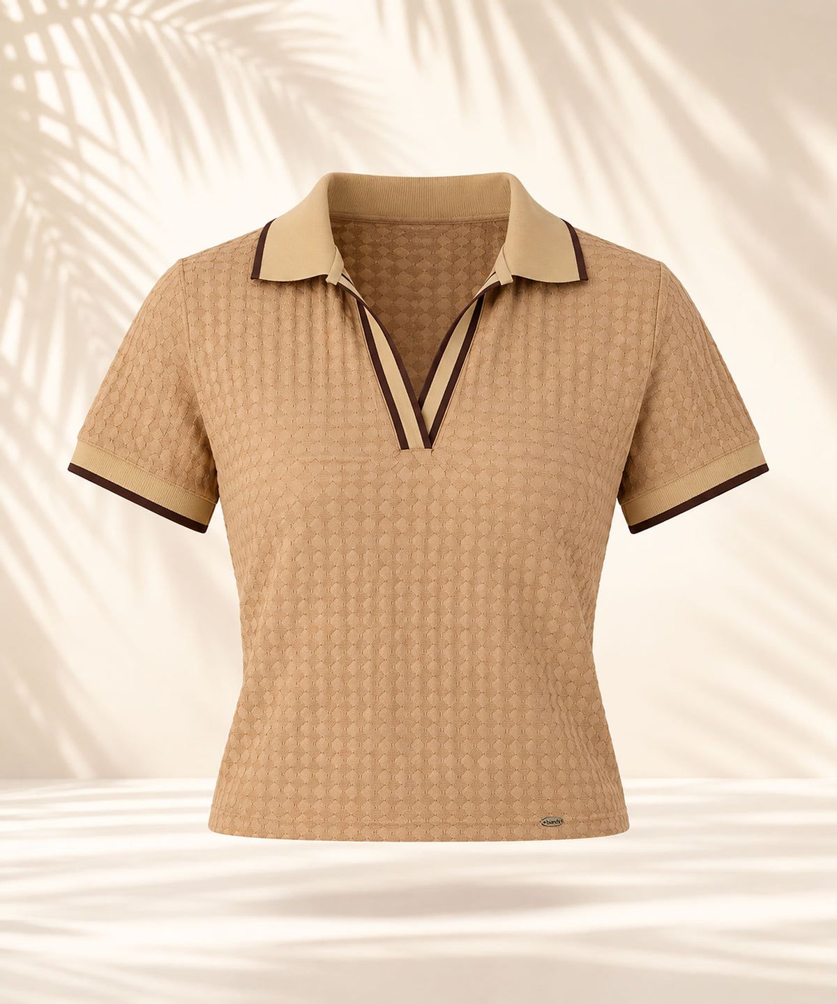 Polo cuello y puños tejidos