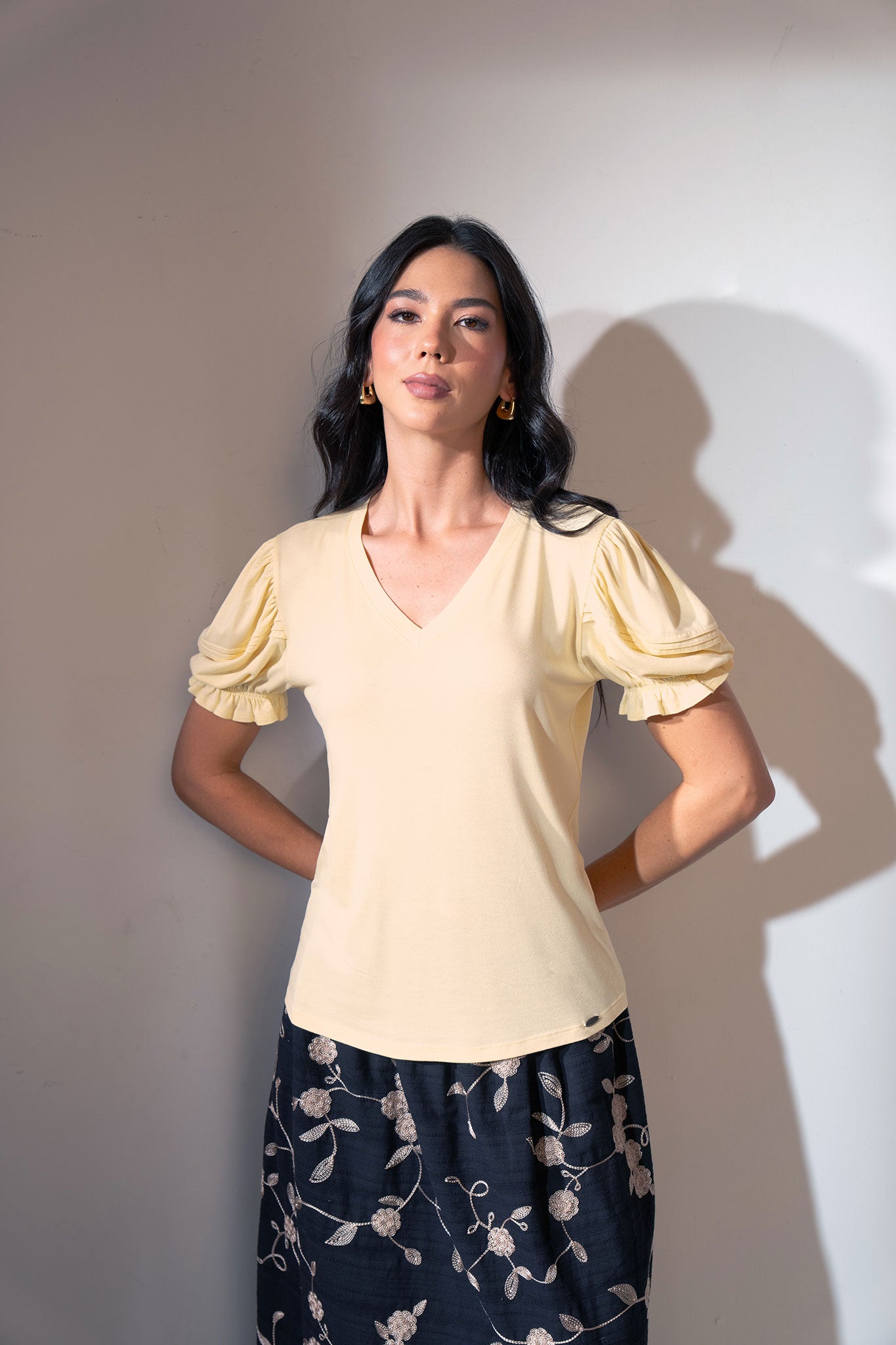 Blusa manga farol