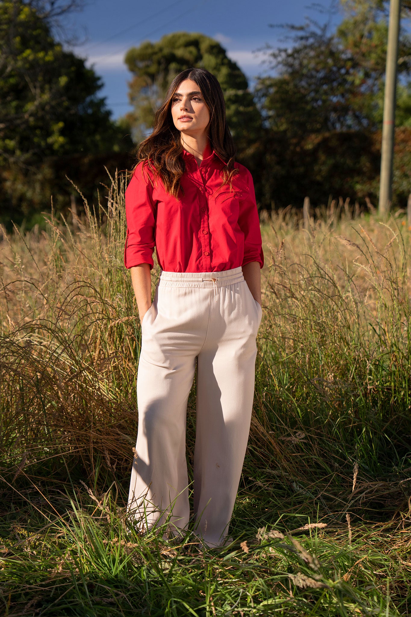 Pantalón bota amplia