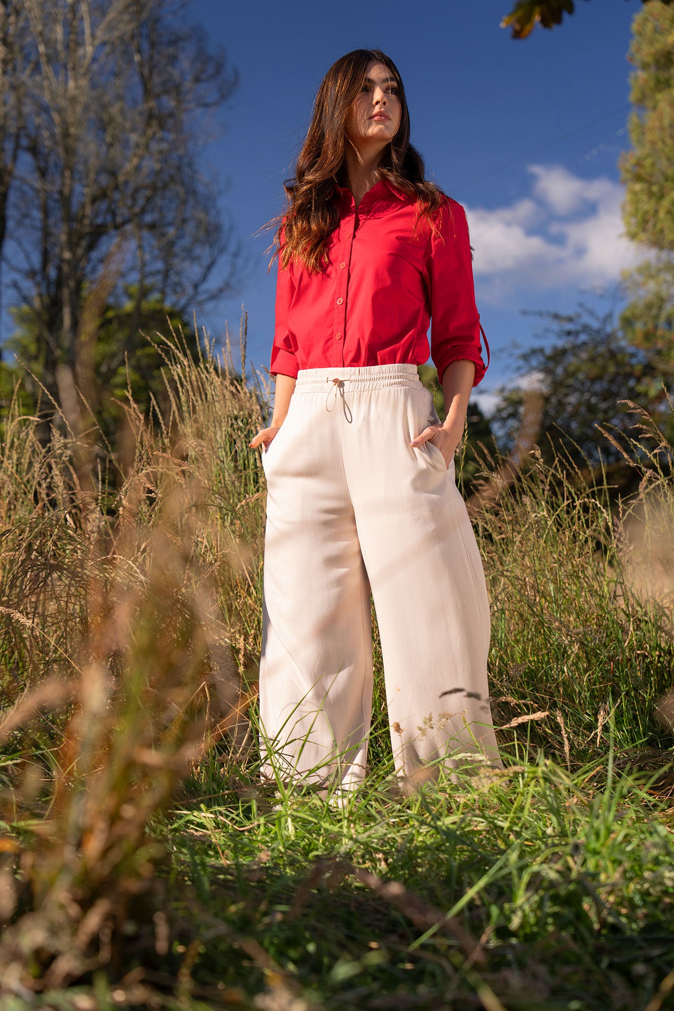 Pantalón bota amplia