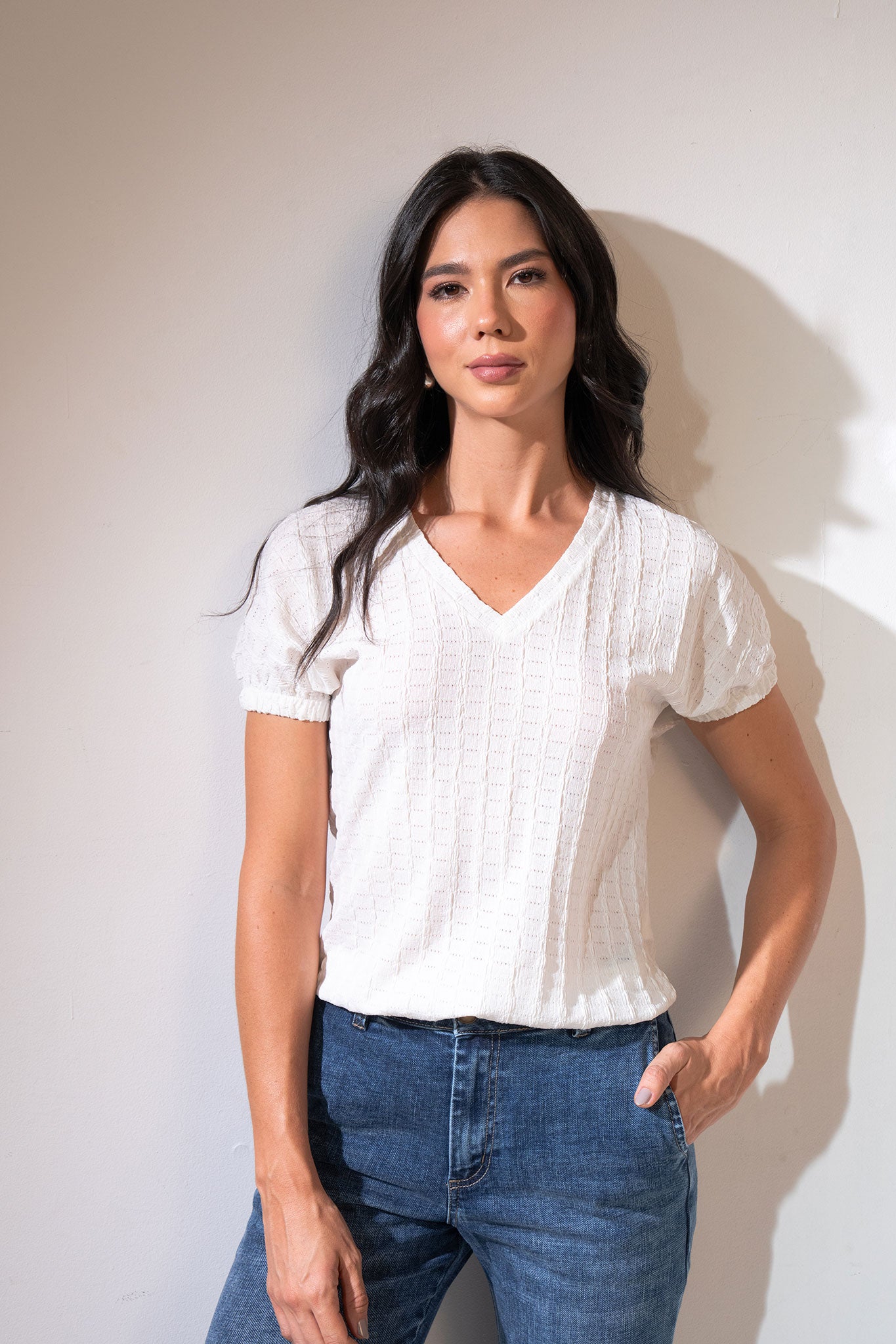 Camiseta cuello en V