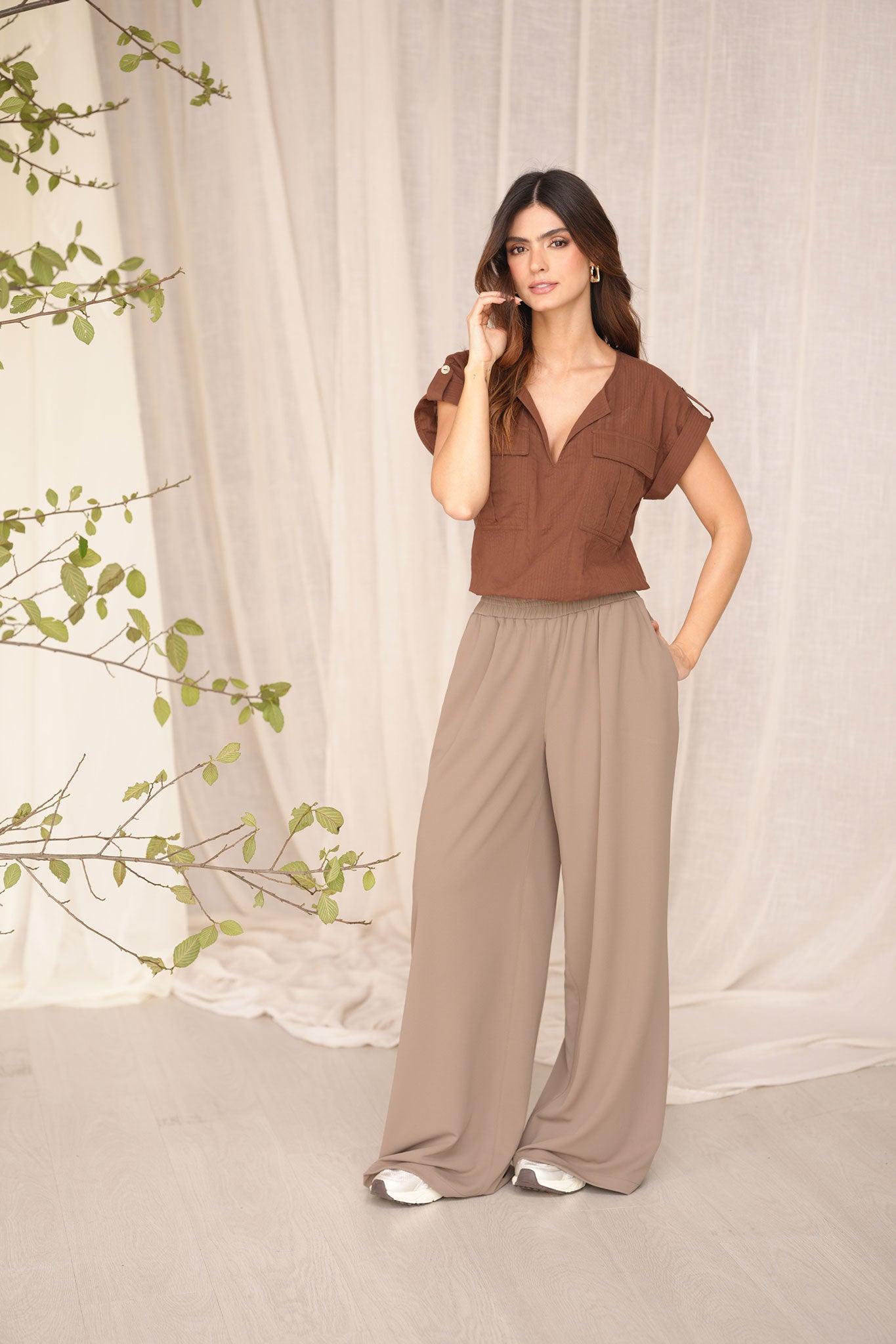 Blusa con guardapolvo