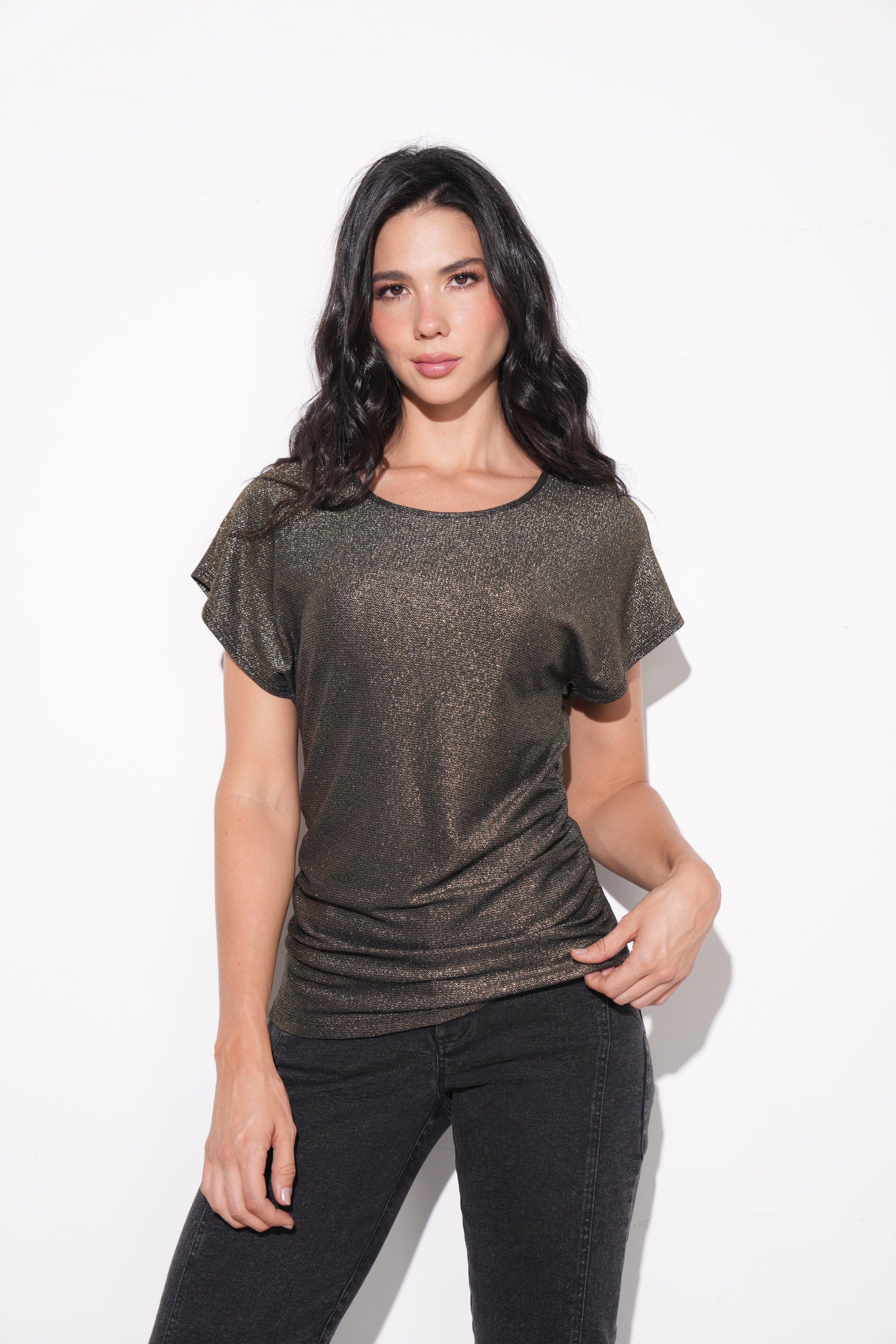 Camiseta efecto brillante