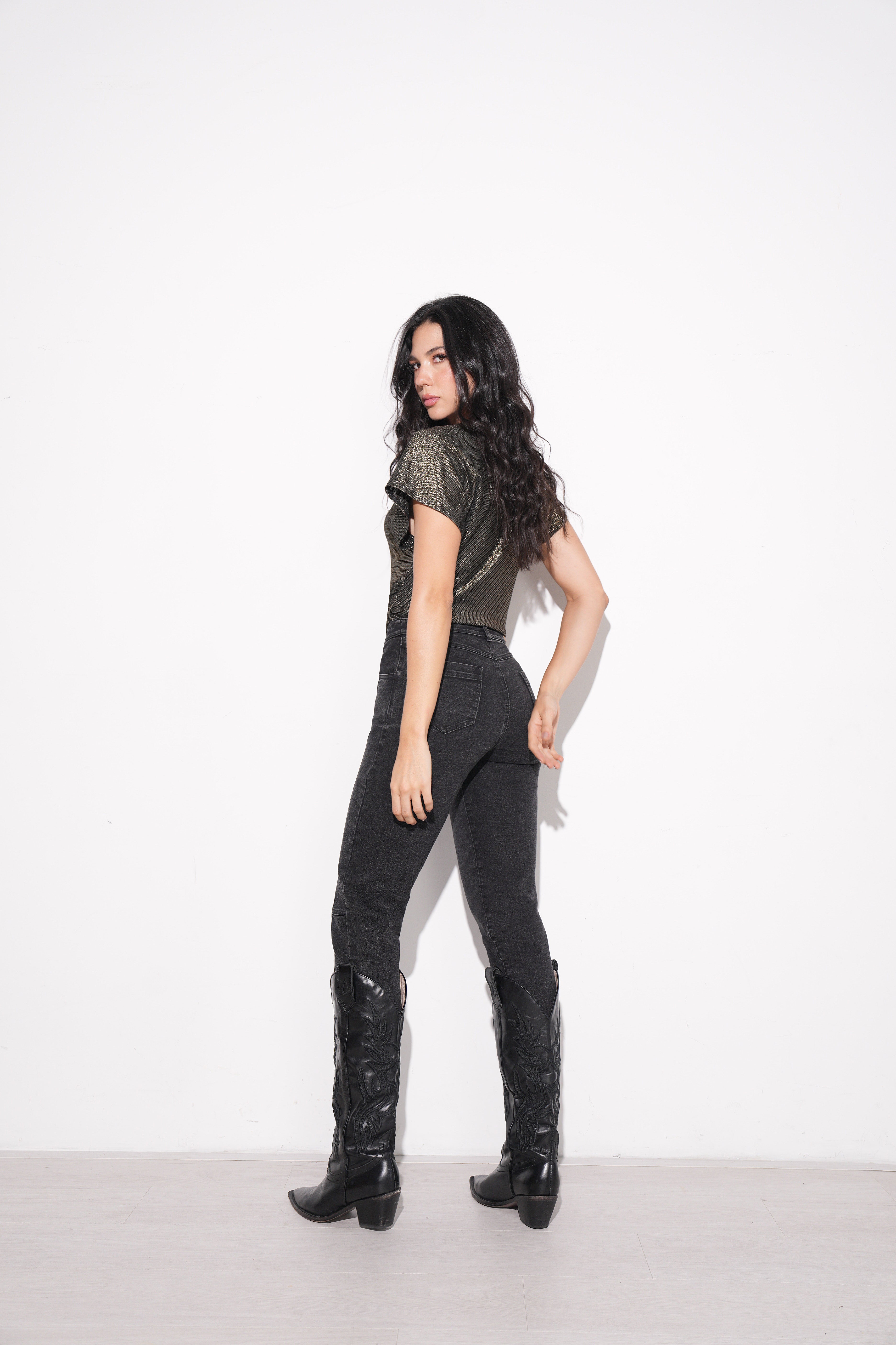 Camiseta efecto brillante