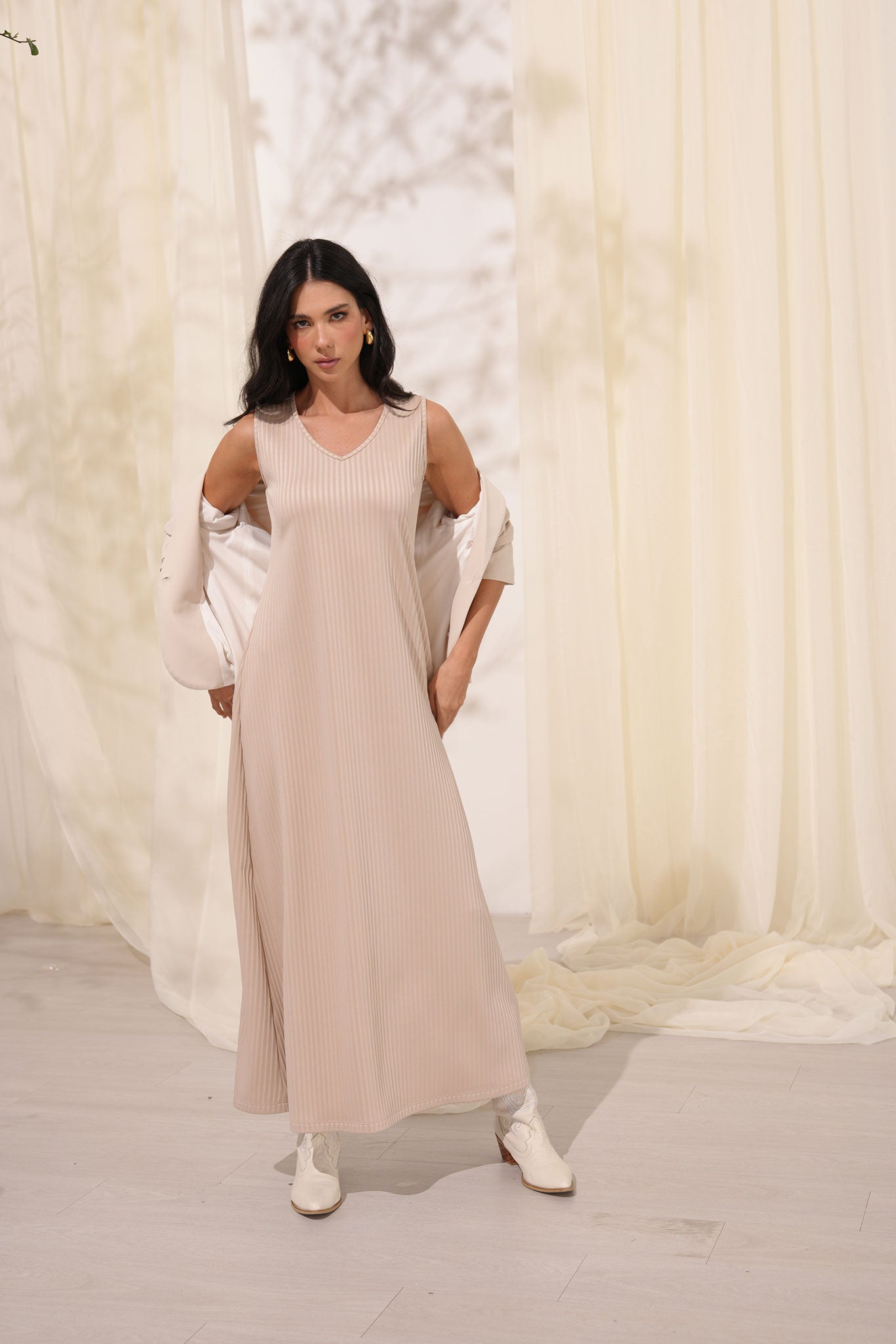 Vestido manga sisa
