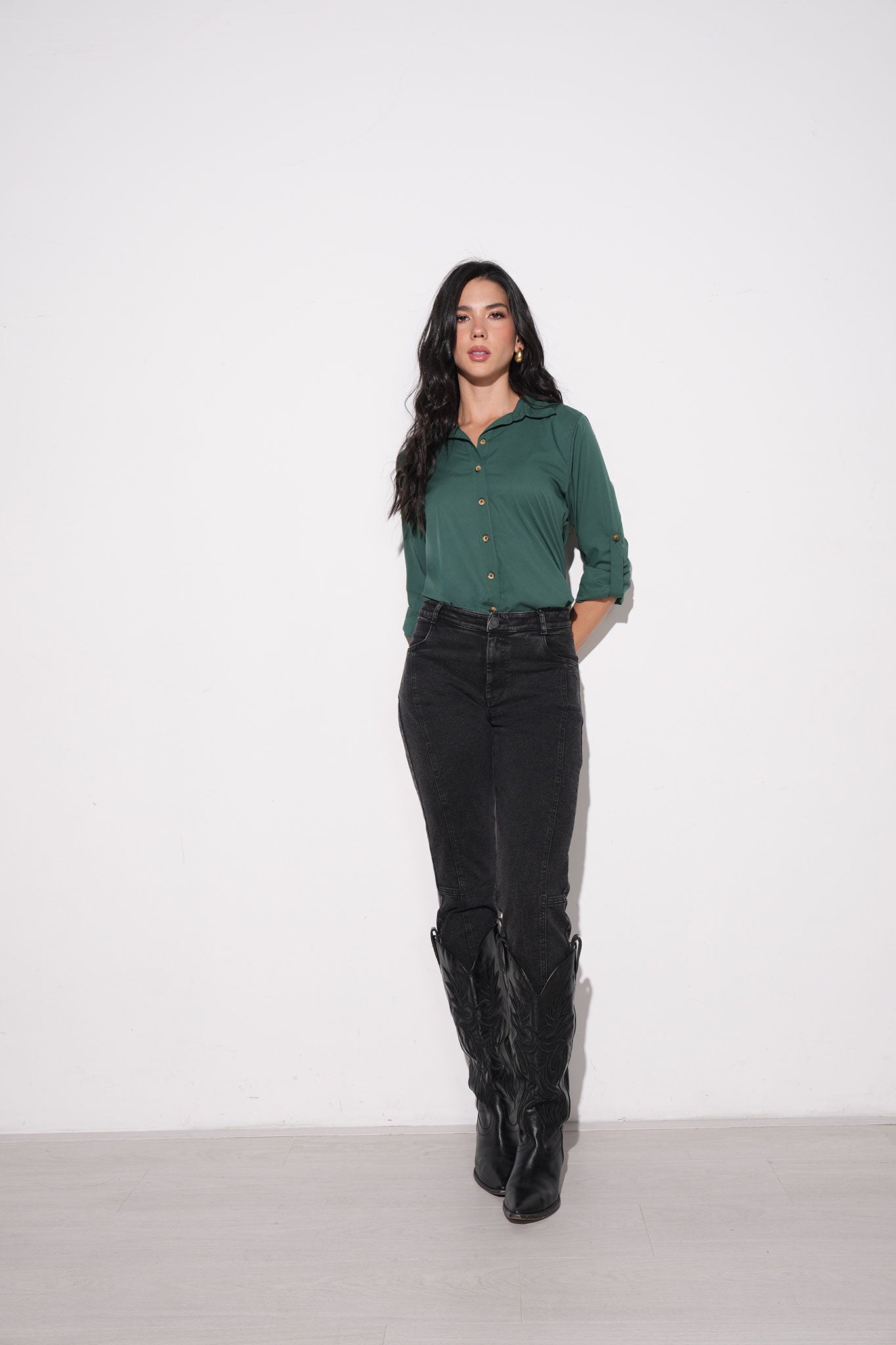 Pantalón silueta barril