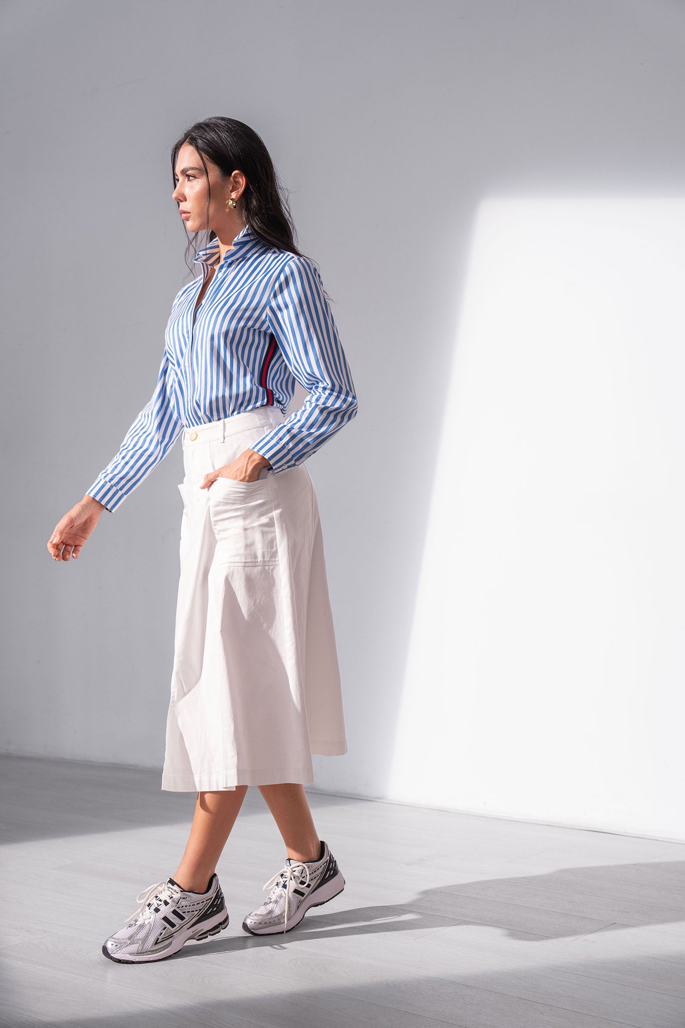 Blusa a rayas manga larga