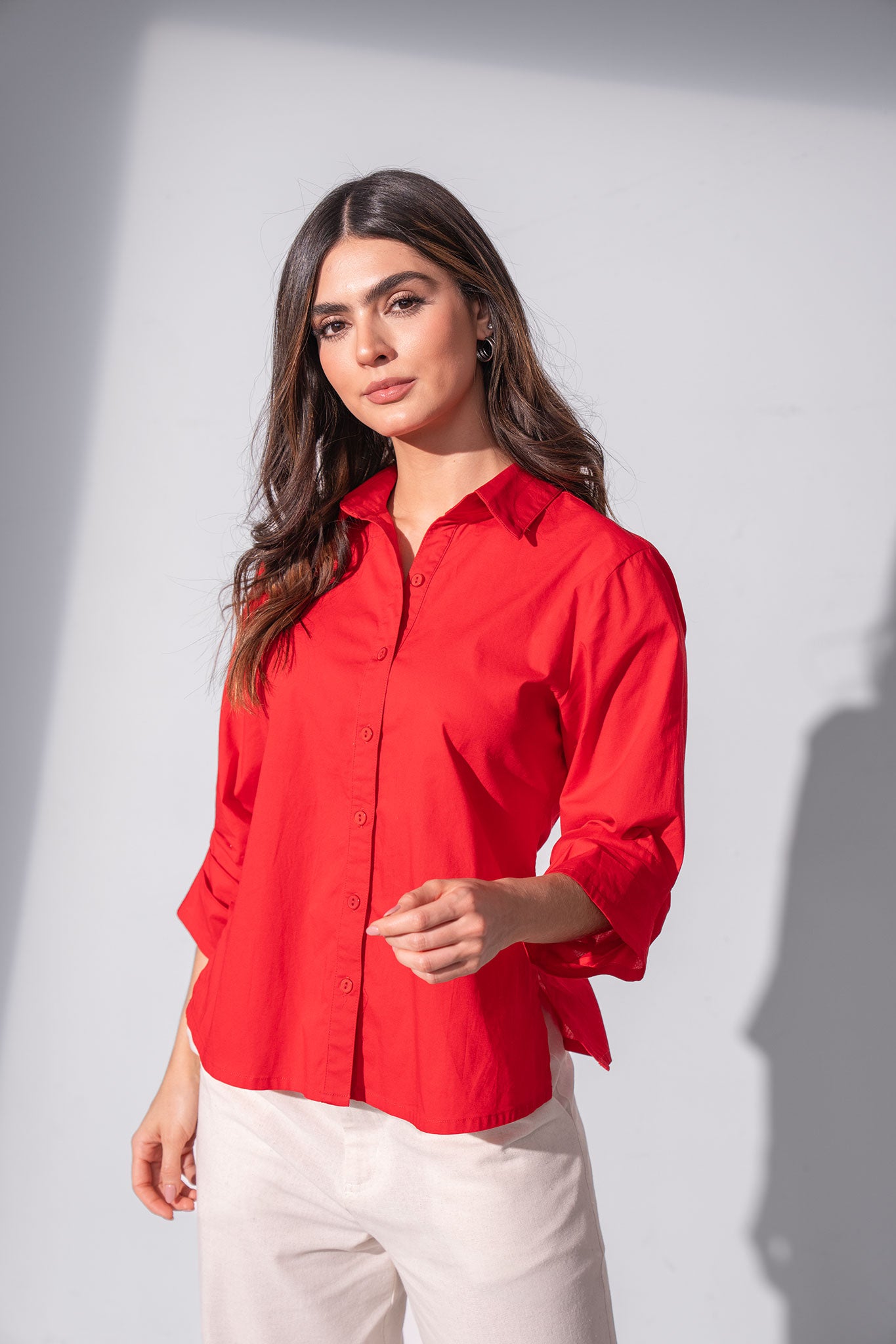 Blusa manga 3/4 con prenses