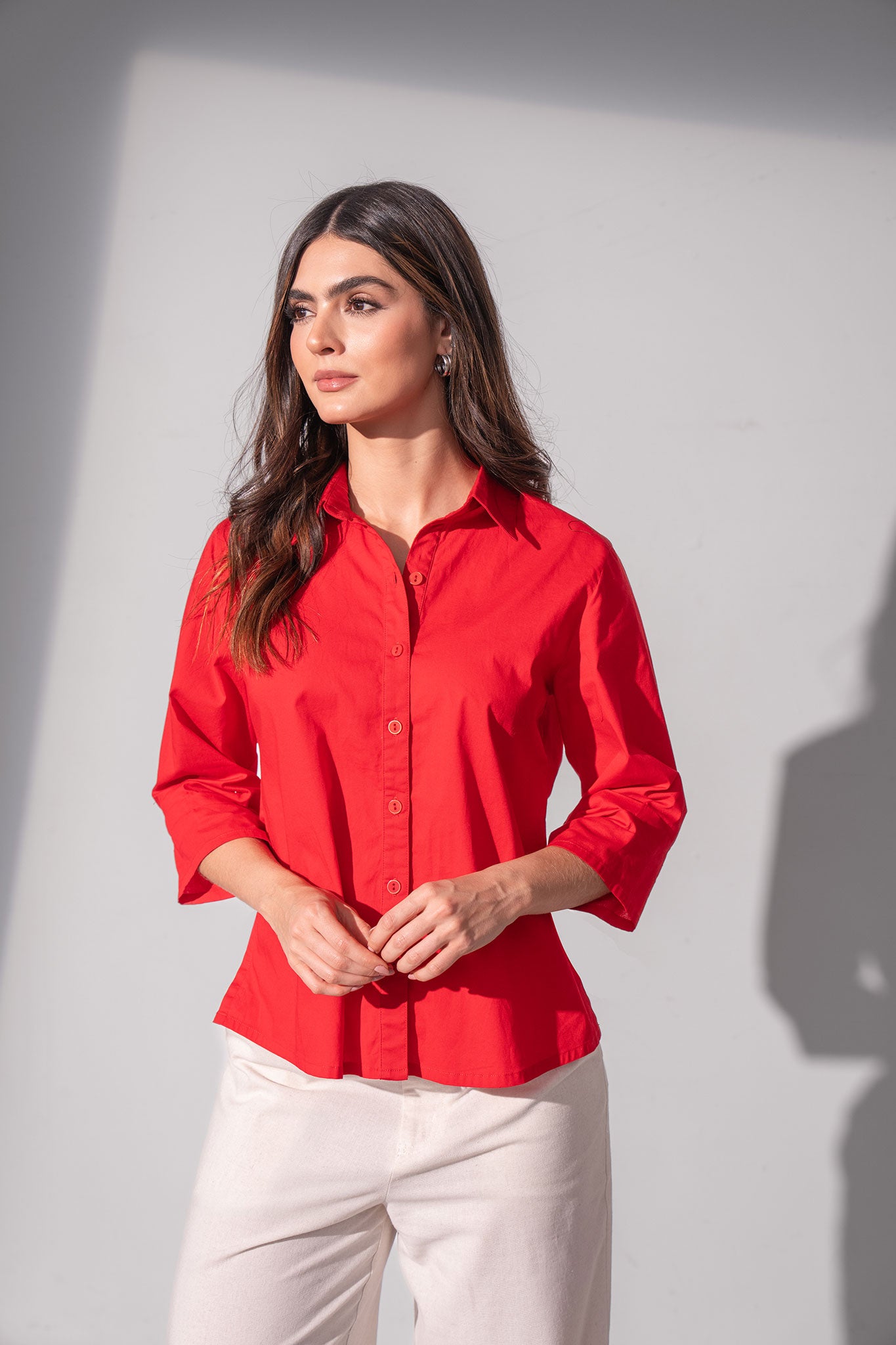 Blusa manga 3/4 con prenses