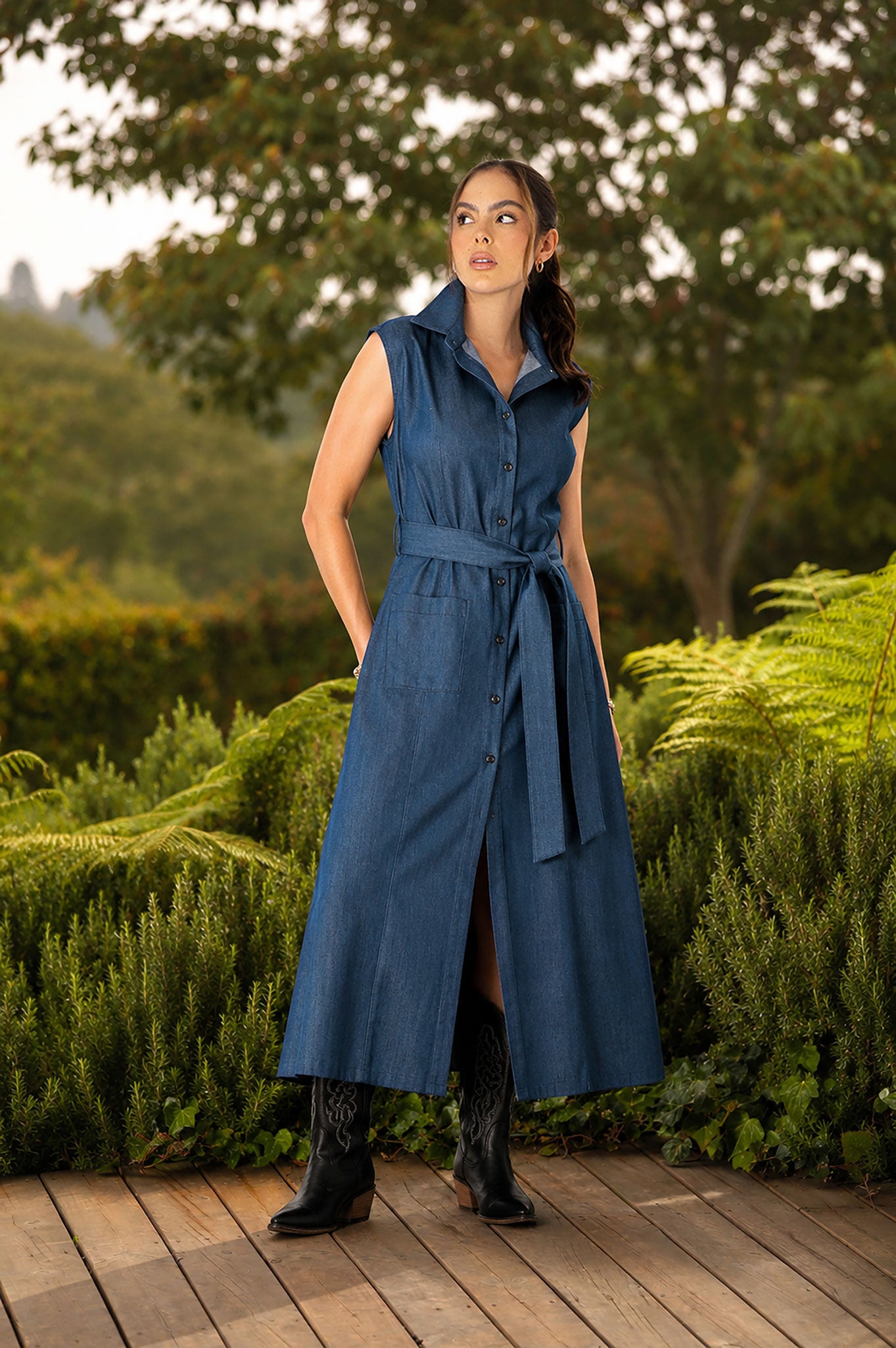 Vestido cuello camisero
