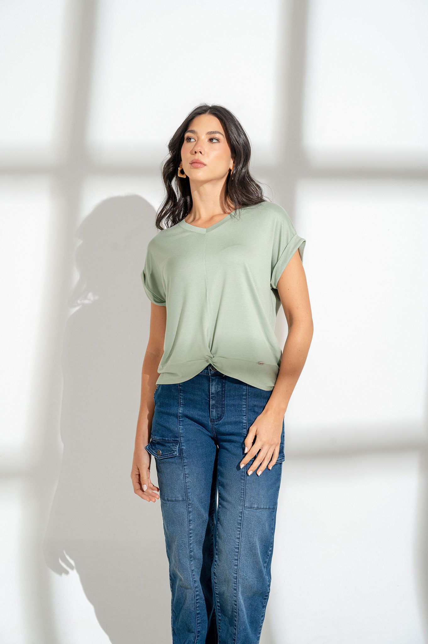Camiseta cuello en V