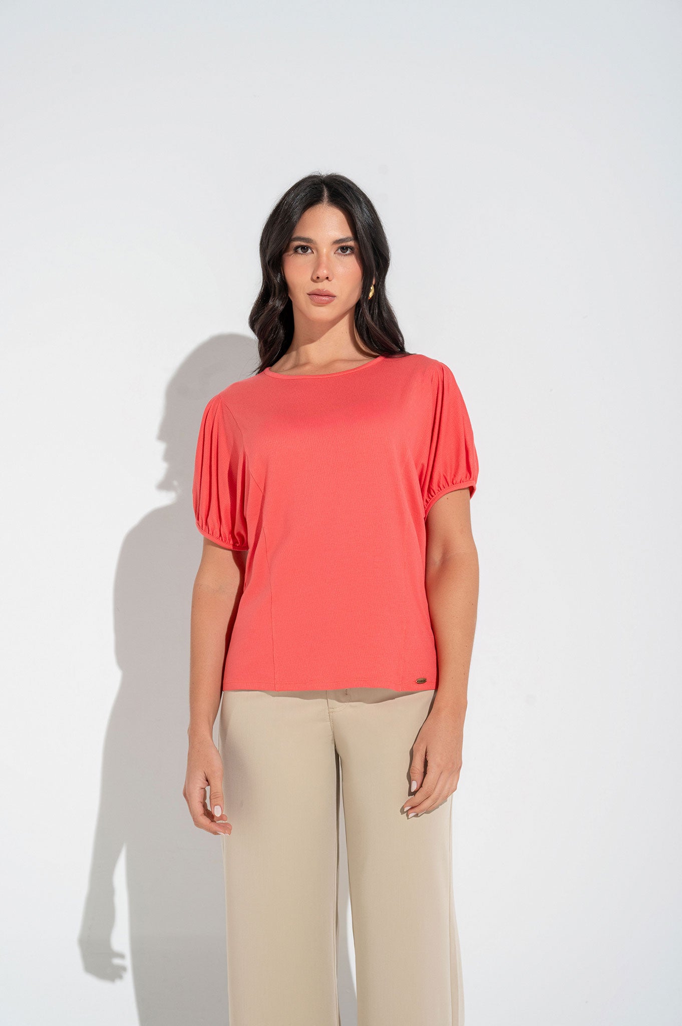 Blusa con boleros y jareta en frente