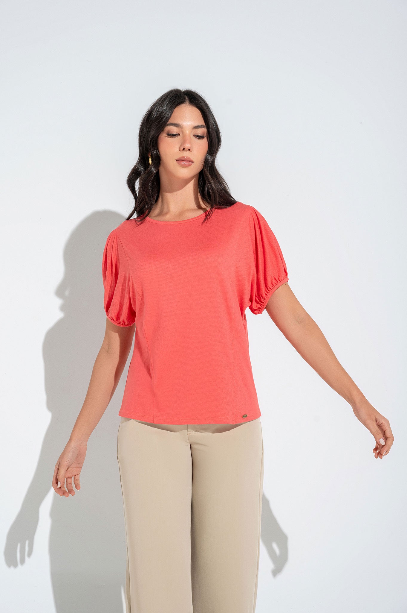 Blusa con boleros y jareta en frente