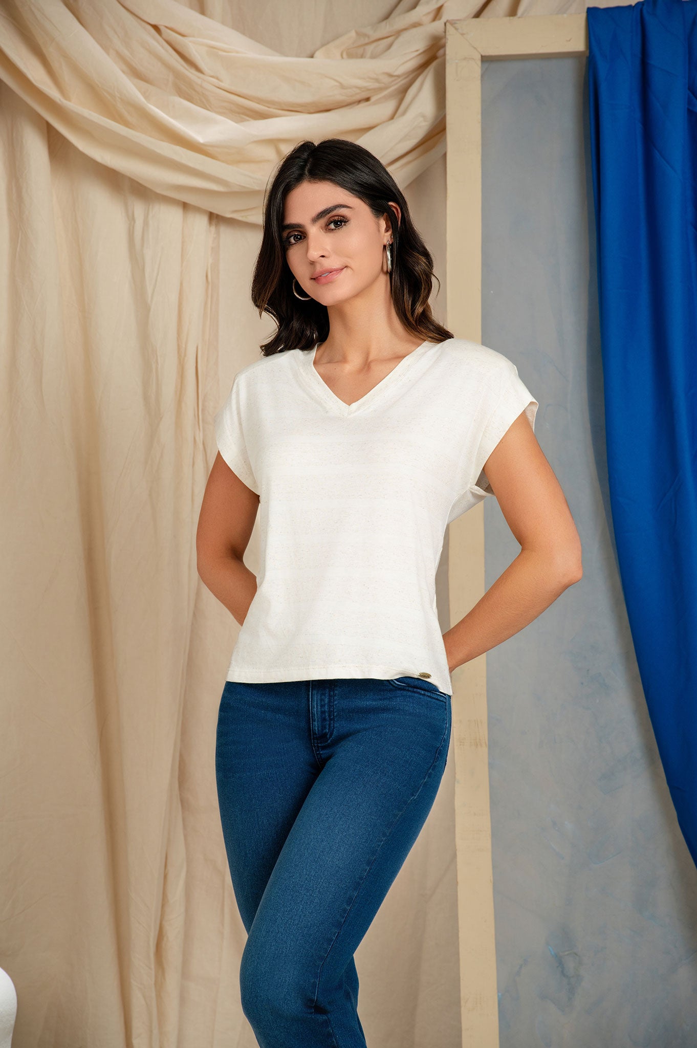 Camiseta cuello en V