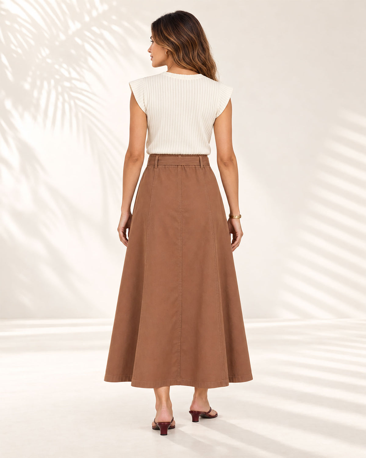 Falda largo midi