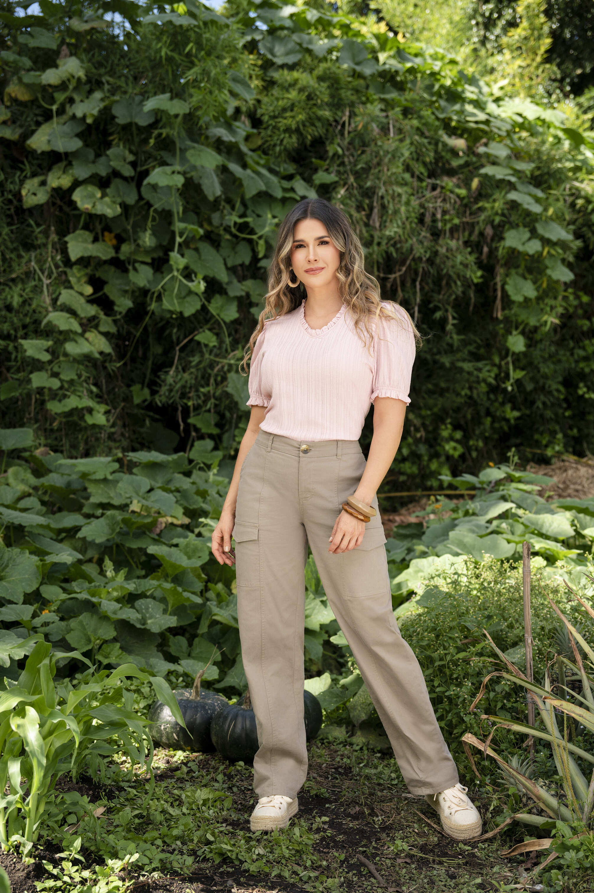 Blusa con bolero en cuello