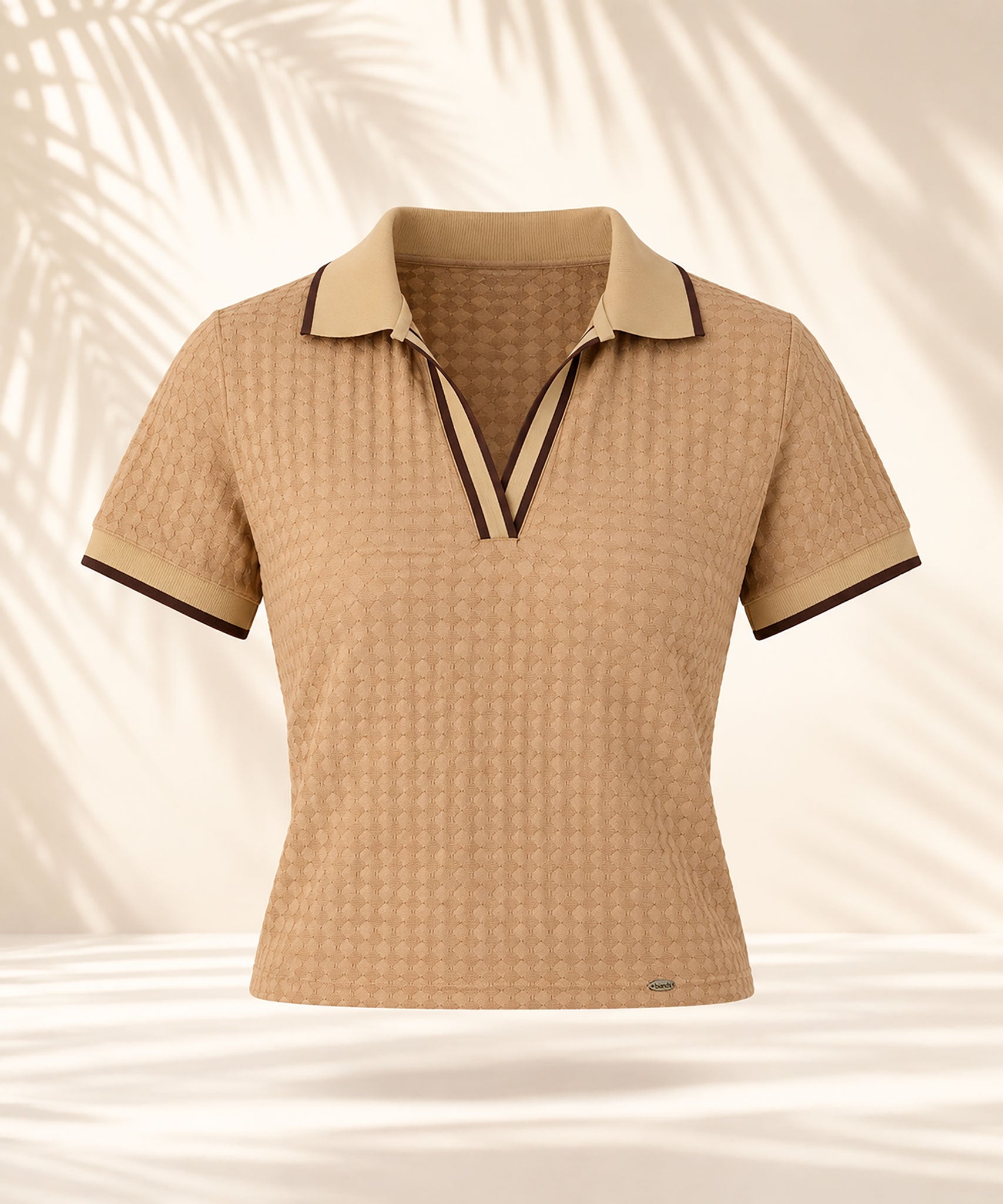Polo cuello y puños tejidos