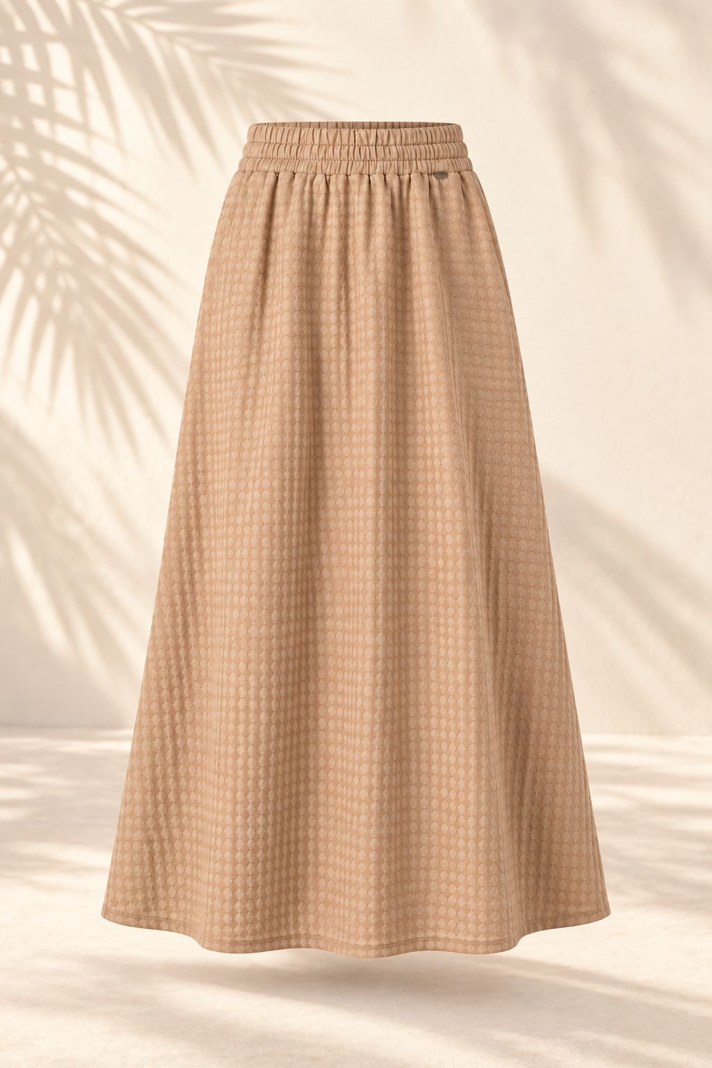 Falda midi con textura