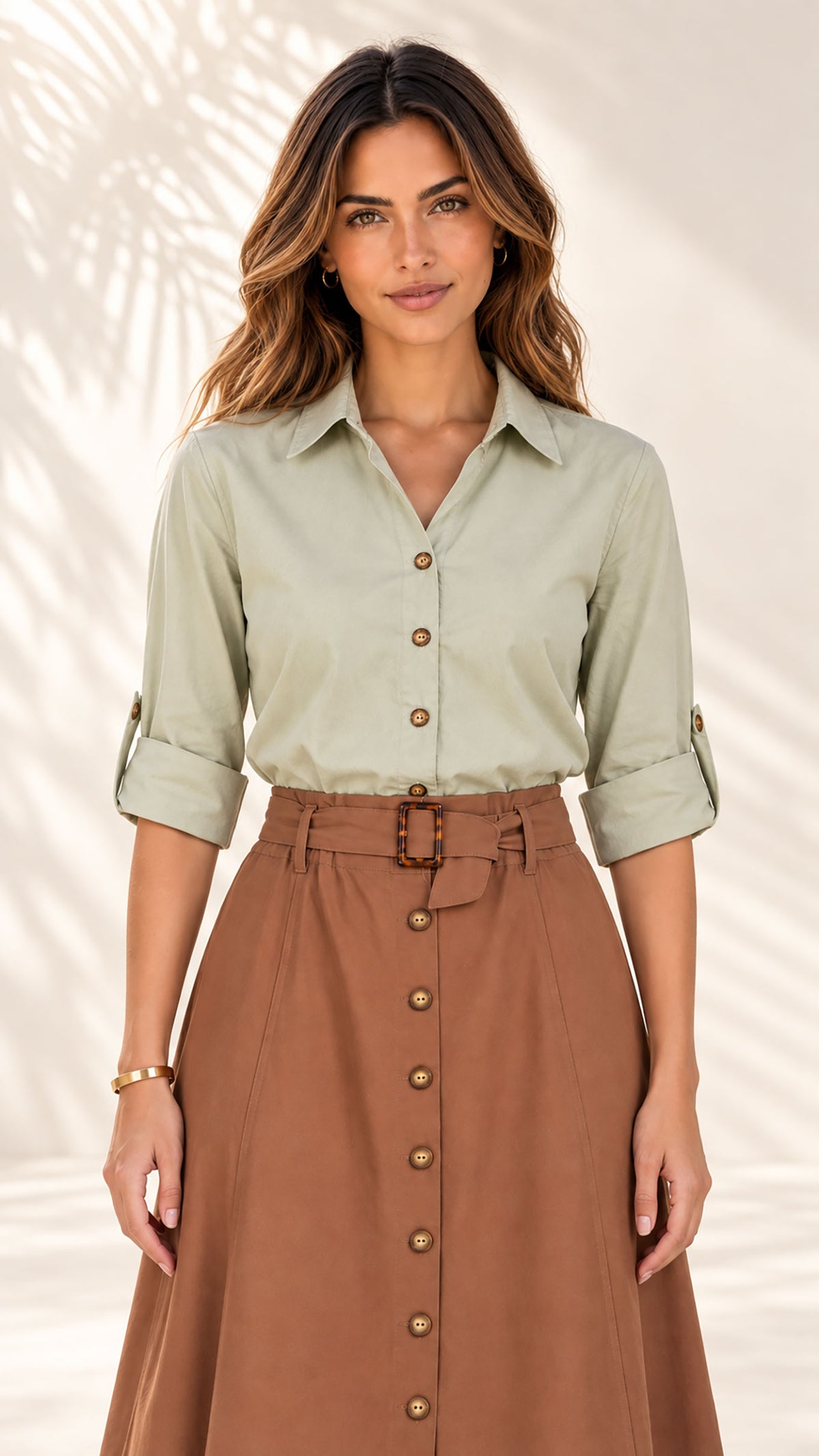 Blusa camisera esencial.