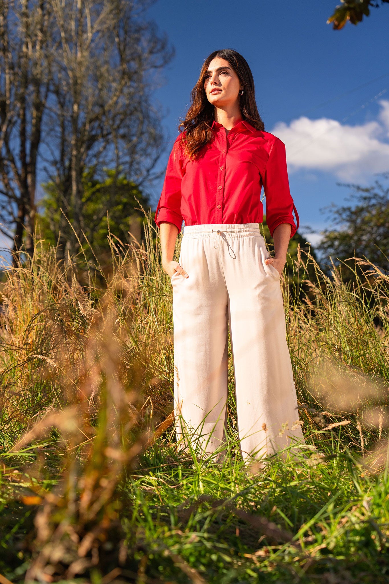 Pantalón bota amplia