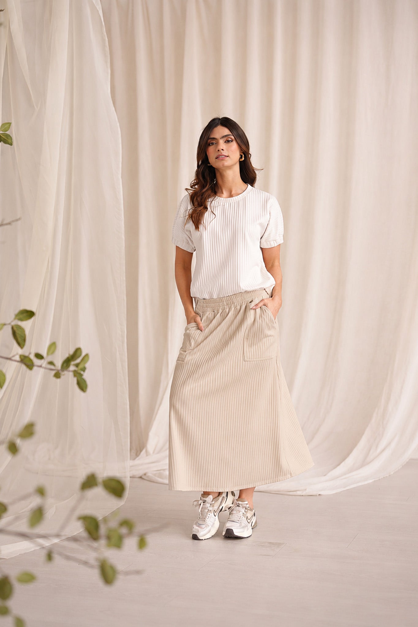 Falda midi