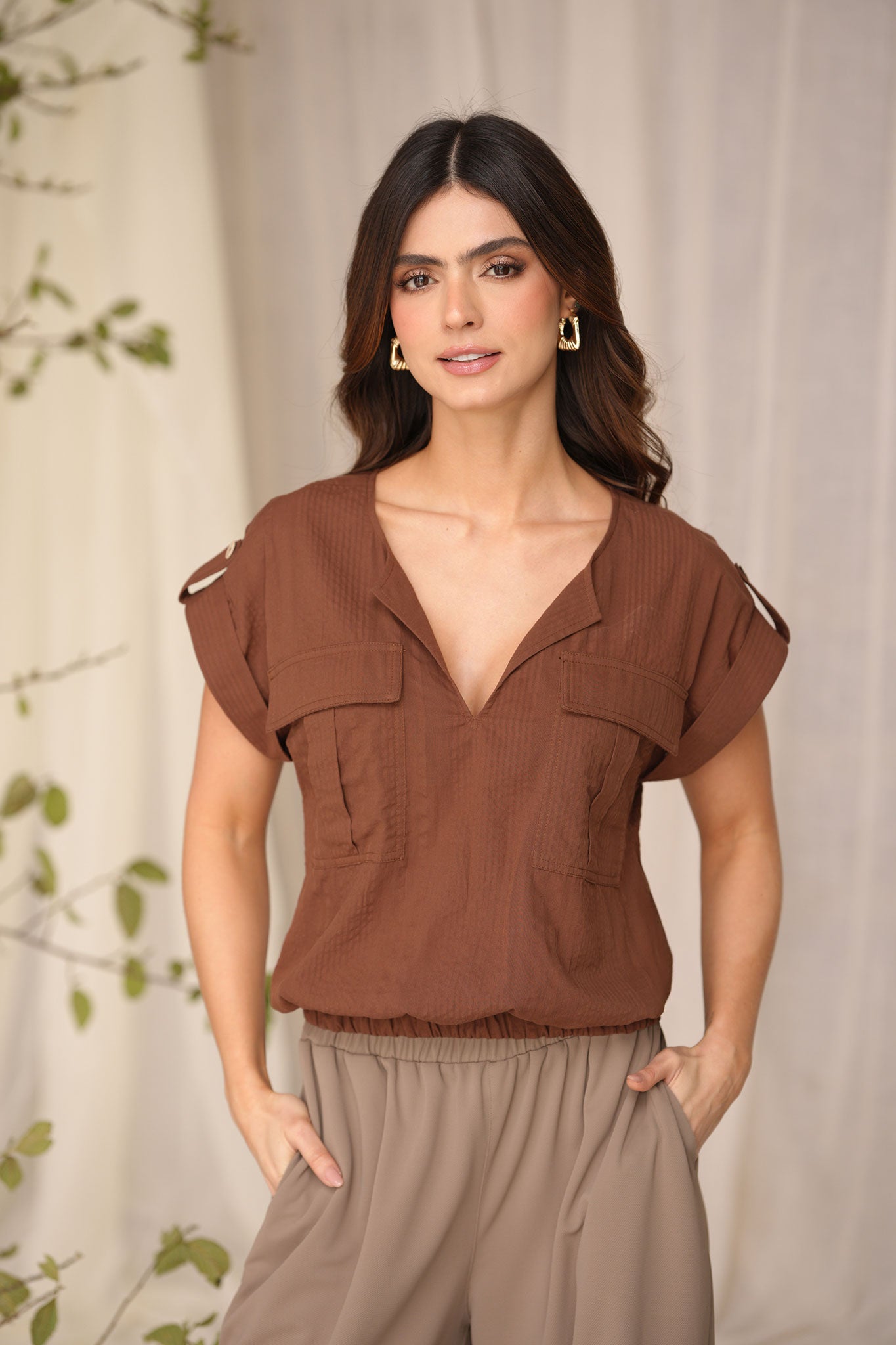 Blusa con guardapolvo