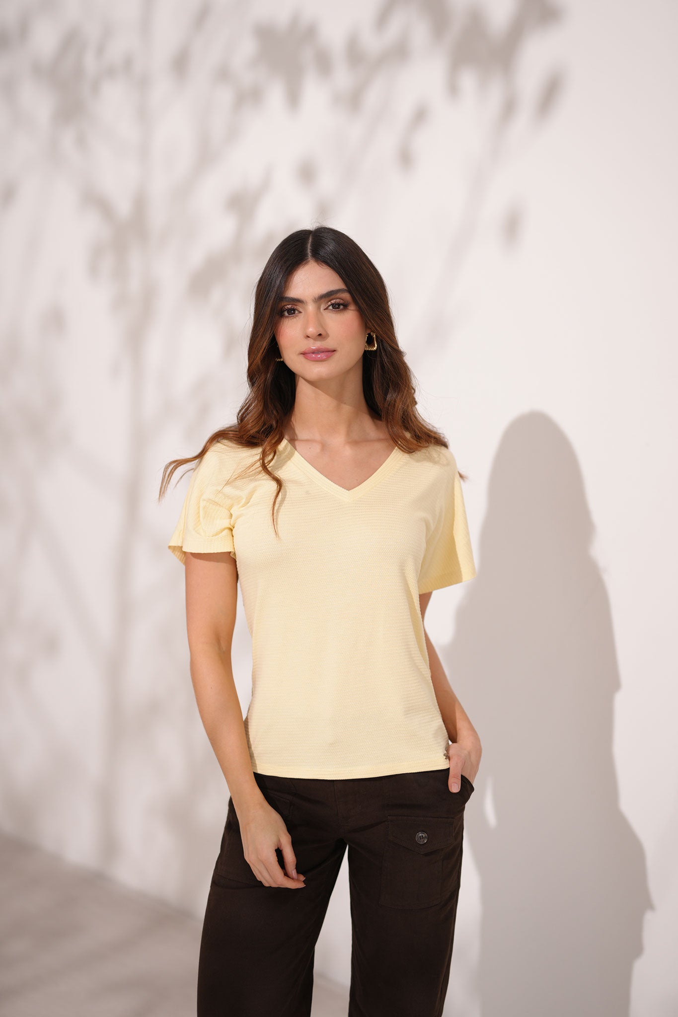 Camiseta cuello en V