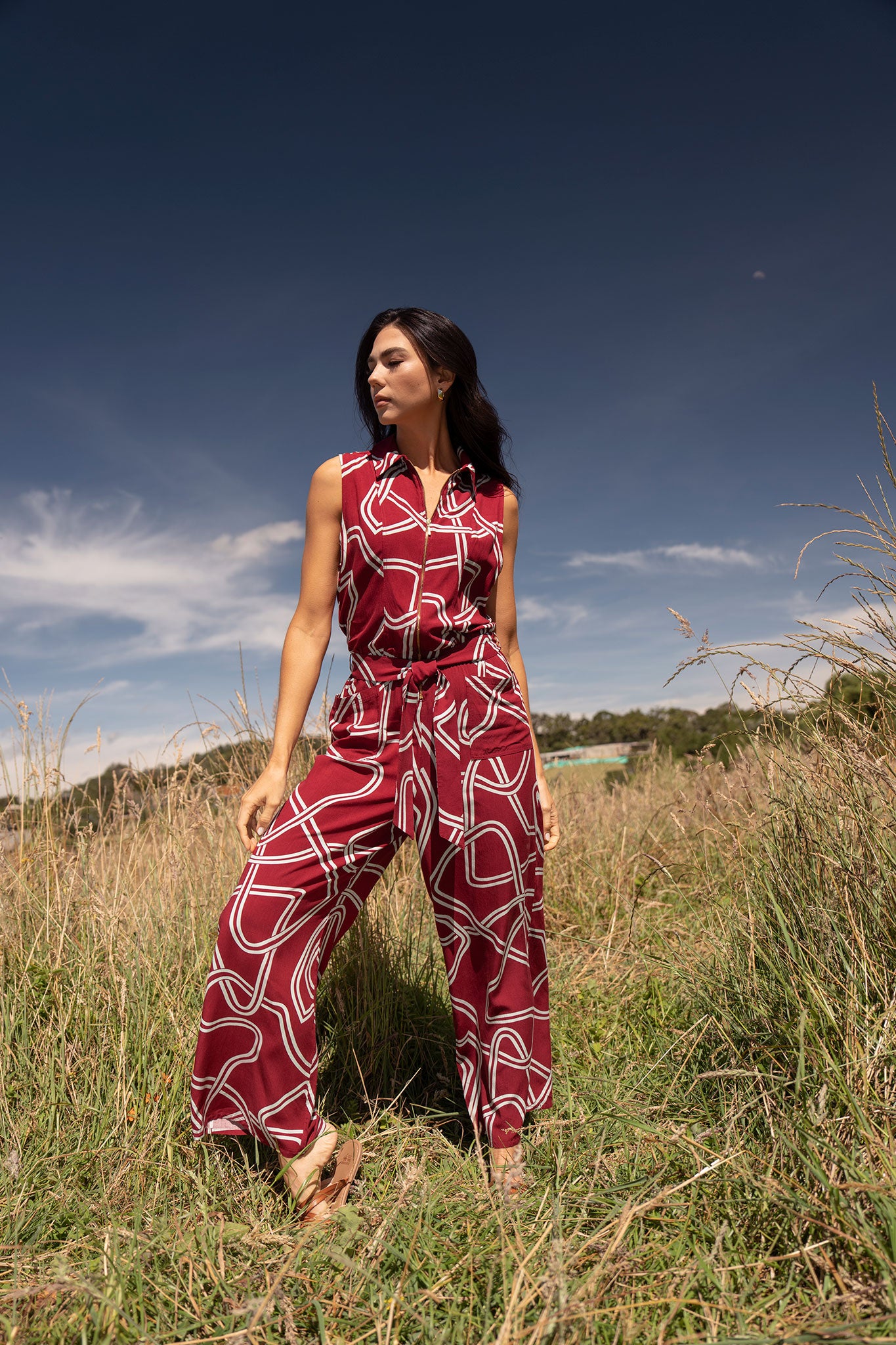 Enterizo bota amplia