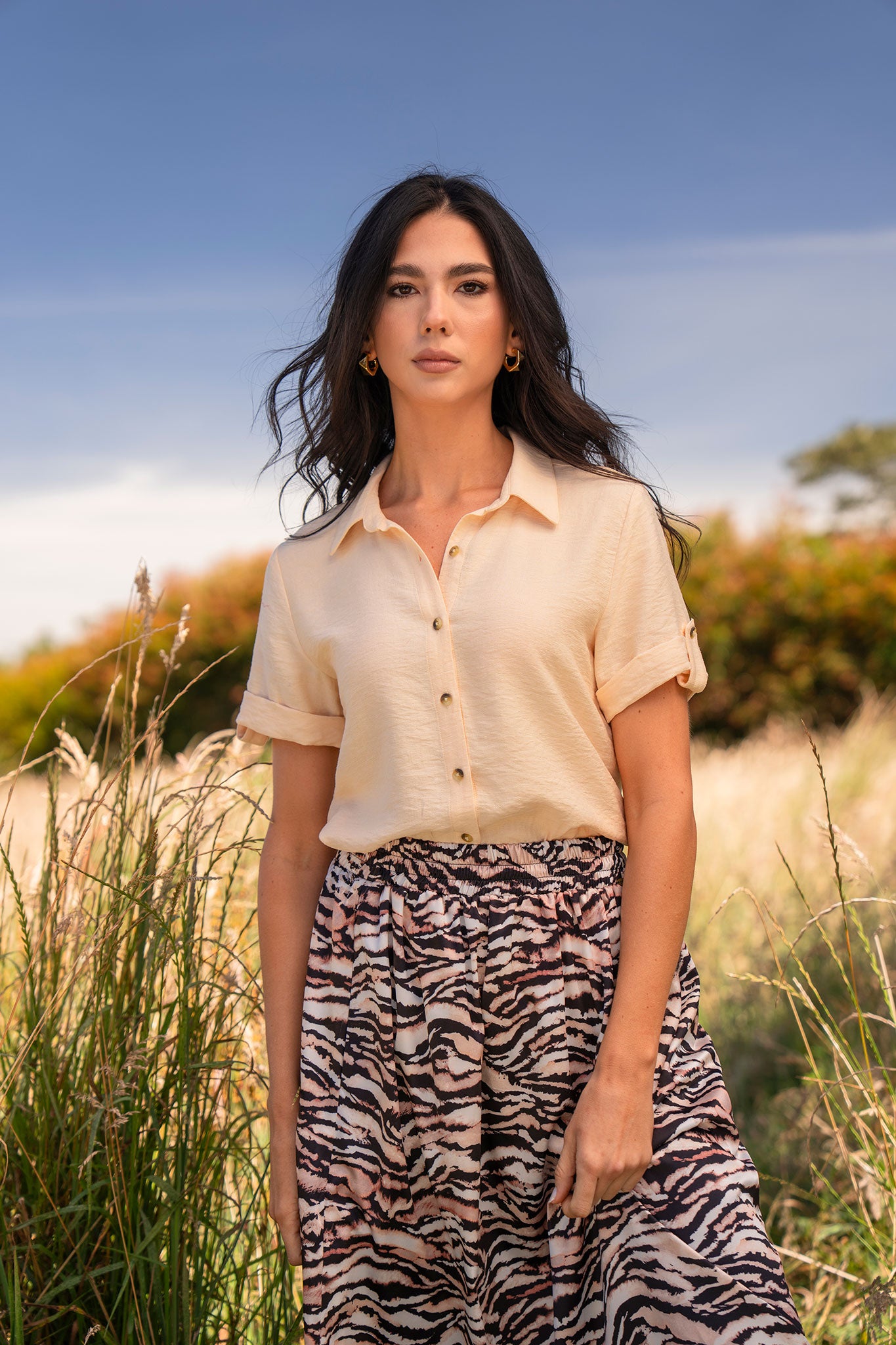 Blusa con charretera