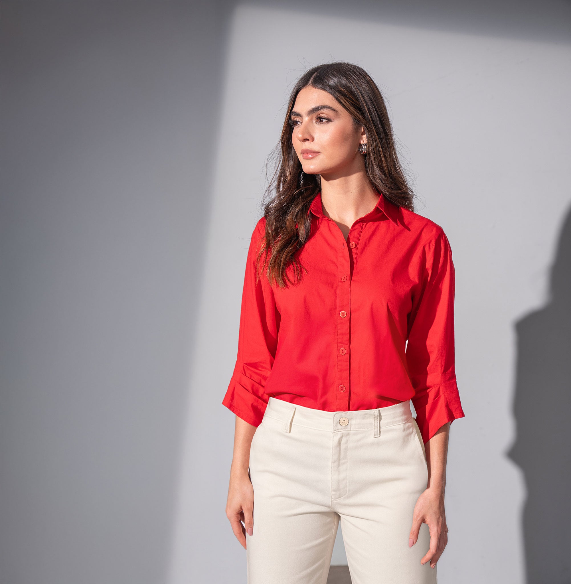 Blusa manga 3/4 con prenses