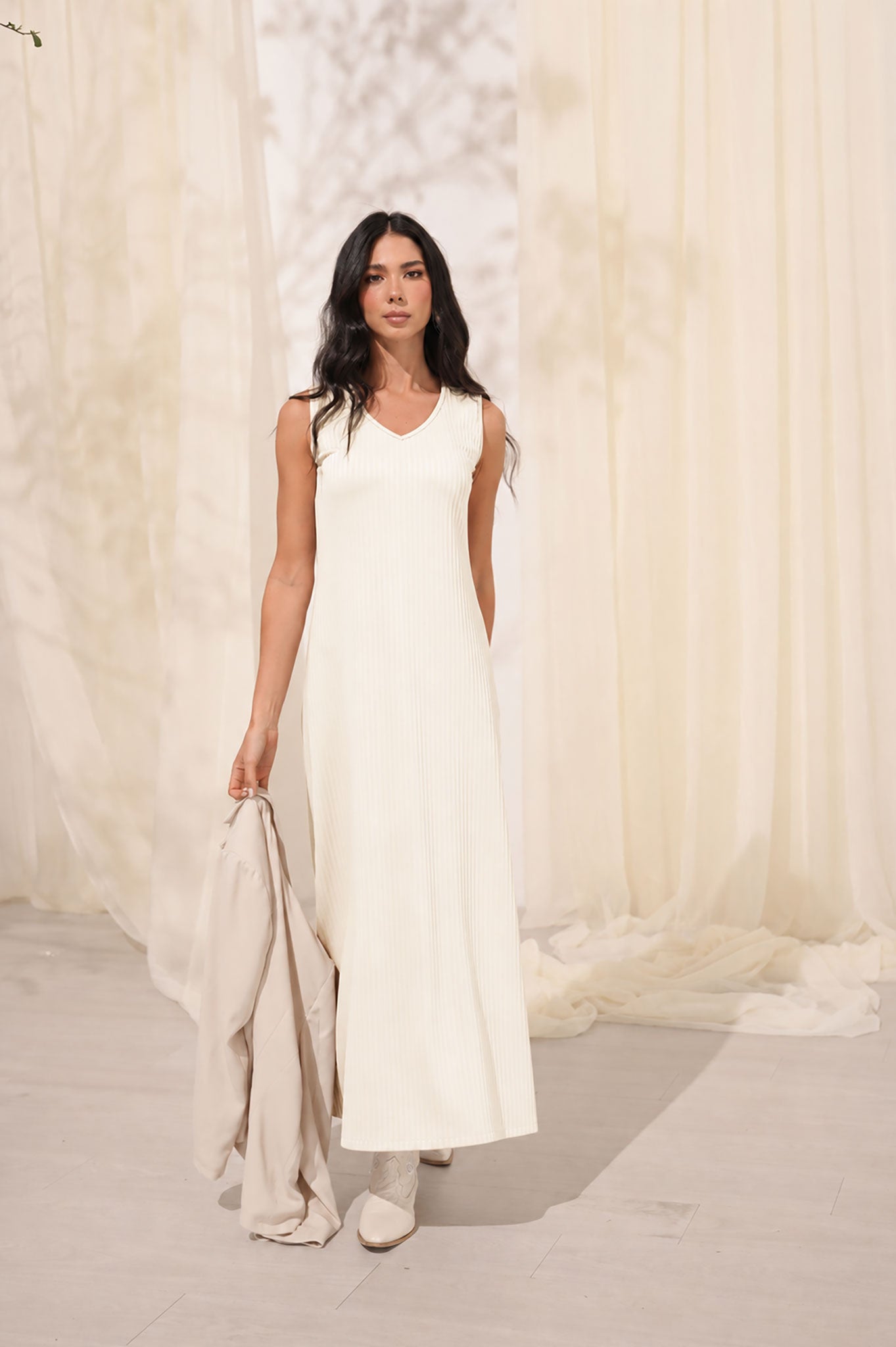 Vestido manga sisa