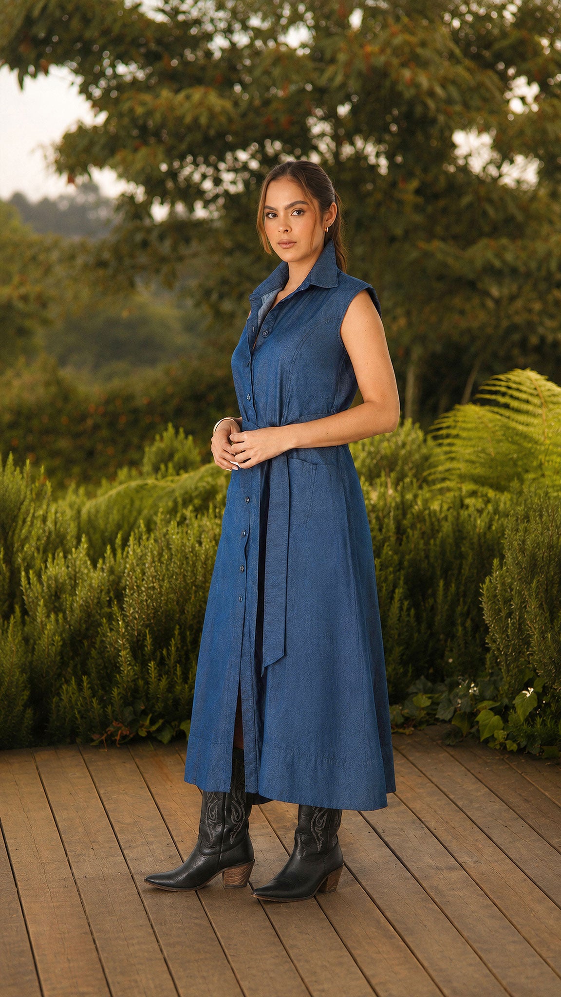 Vestido cuello camisero