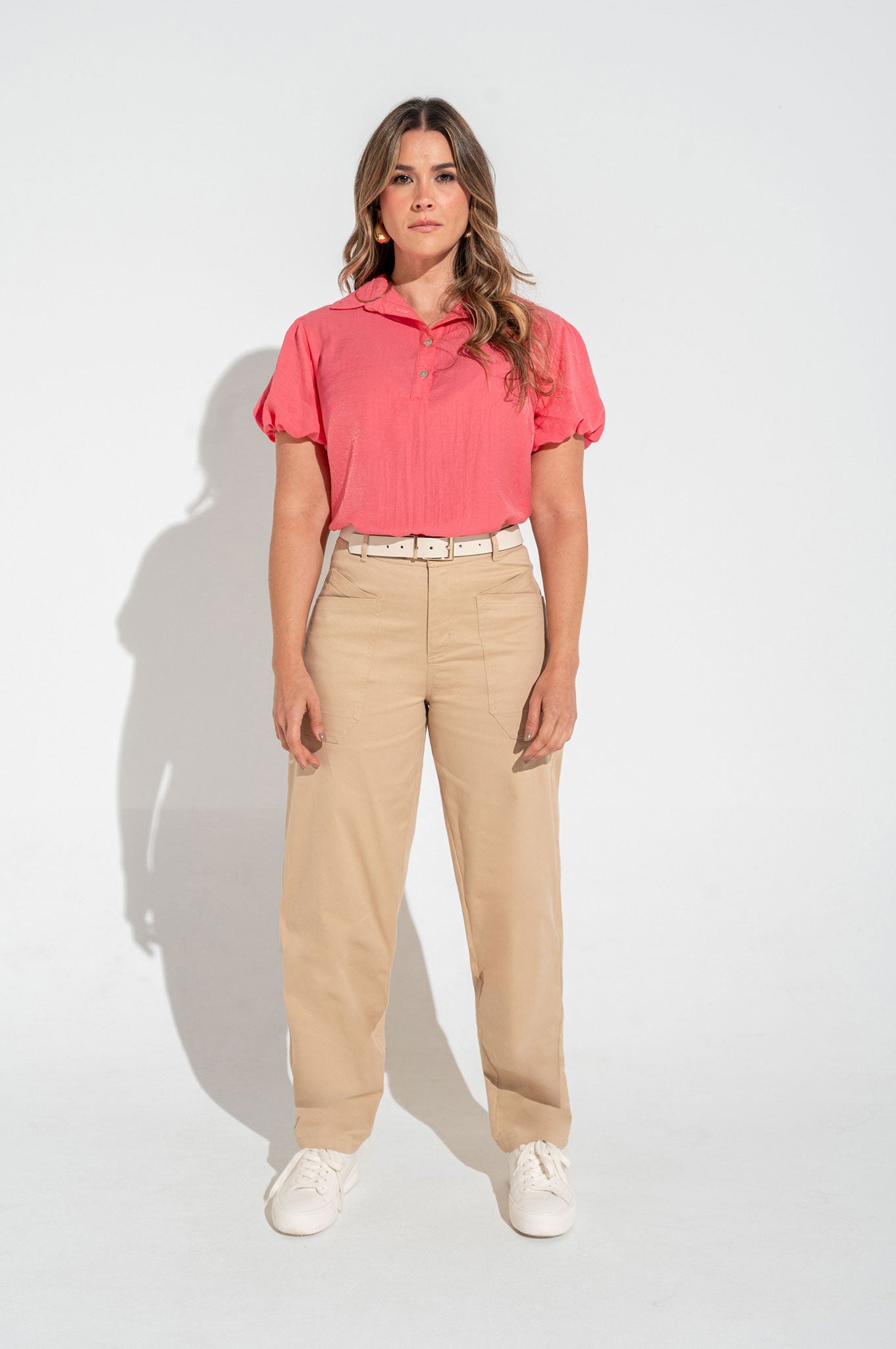 Pantalon barril con bolsillos