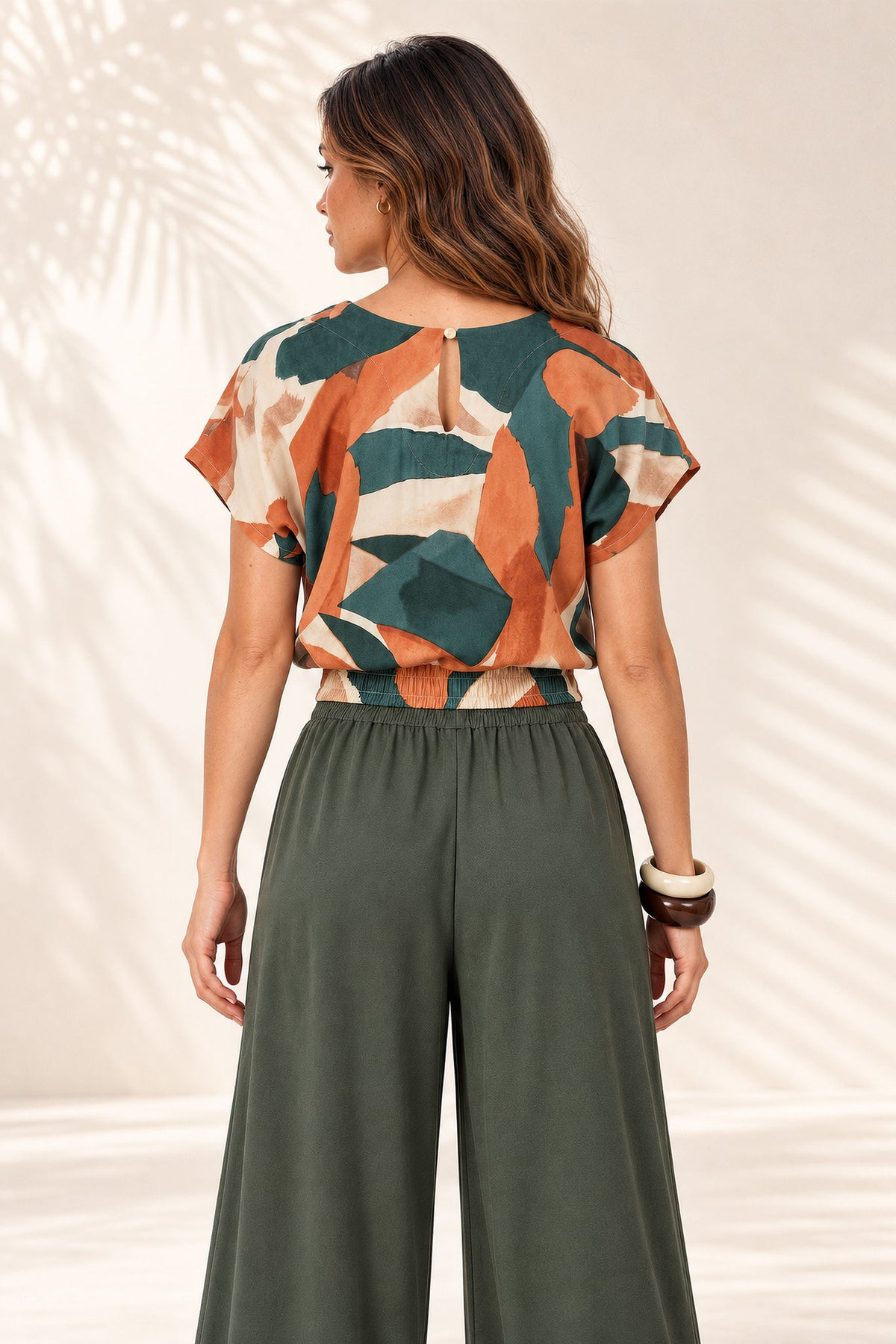 Blusa manga rodada
